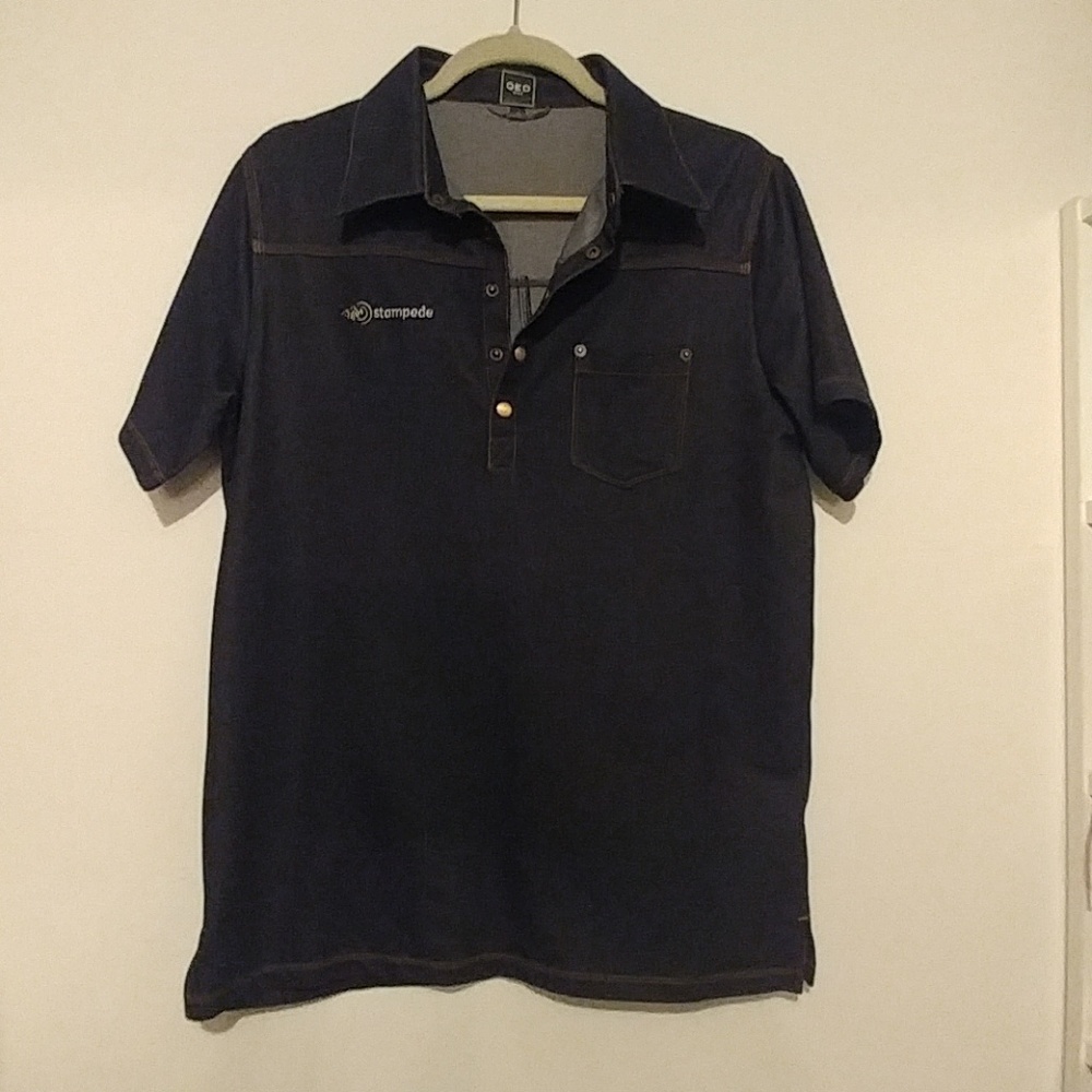 Mens Stampede denim look shirt👕